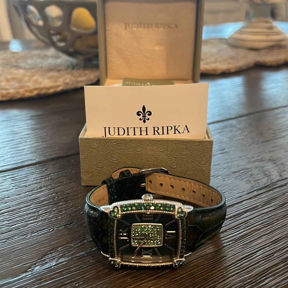 Judith Ripka Women’s Green Watch - Picture 9 of 10